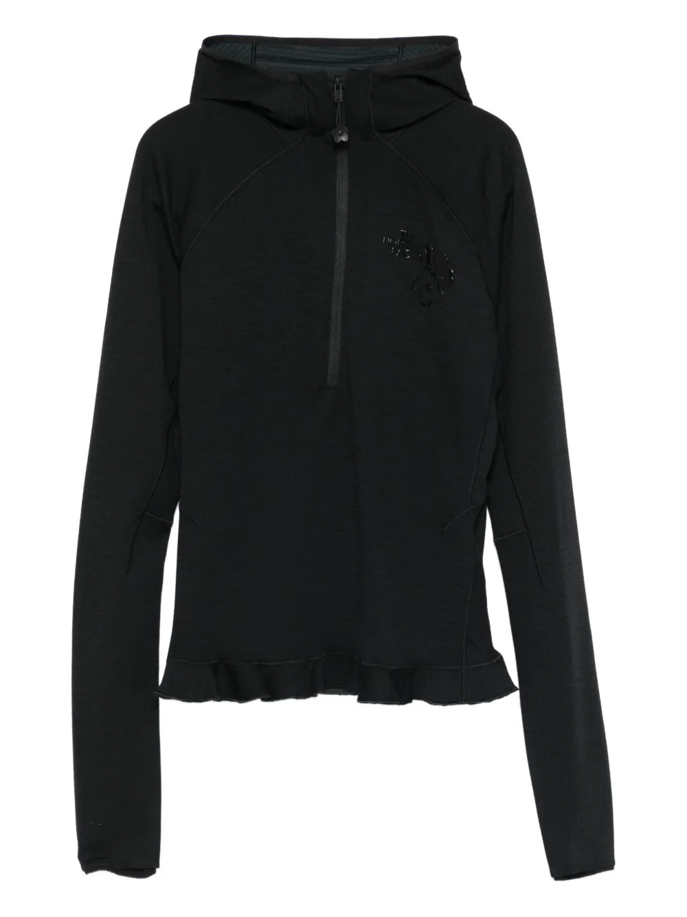 Cecilie Bahnsen x The North Face ruffled hoodie - ブラック