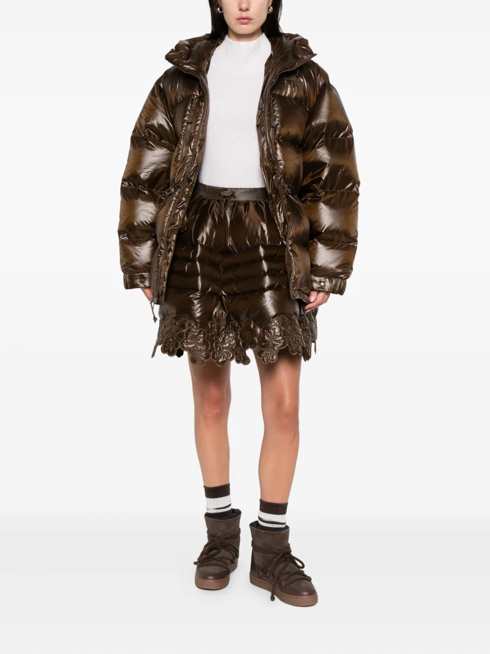 Cecilie Bahnsen x The North Face quilted mini skirt - Bruin