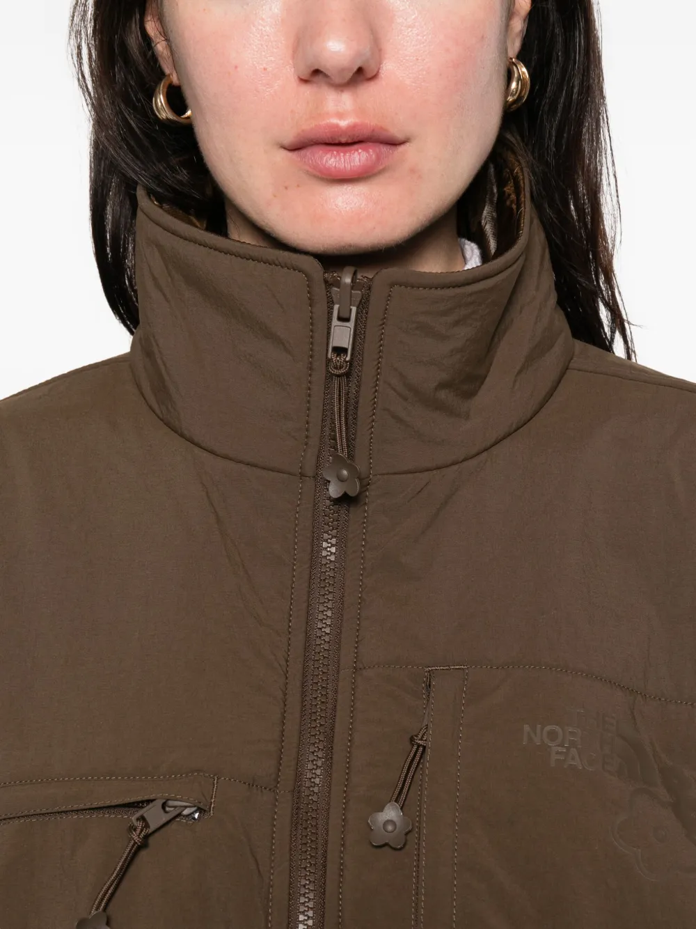 Cecilie Bahnsen X The North Face Zip Fleece Jacket In Brown
