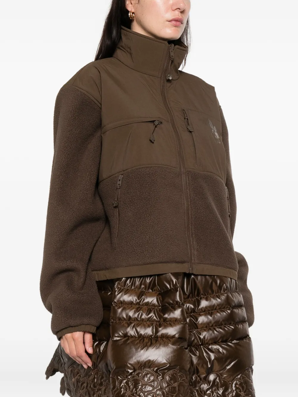 Cecilie Bahnsen X The North Face Zip Fleece Jacket In Brown