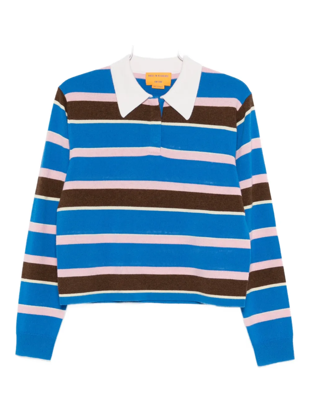 Guest In Residence striped polo top - Blu