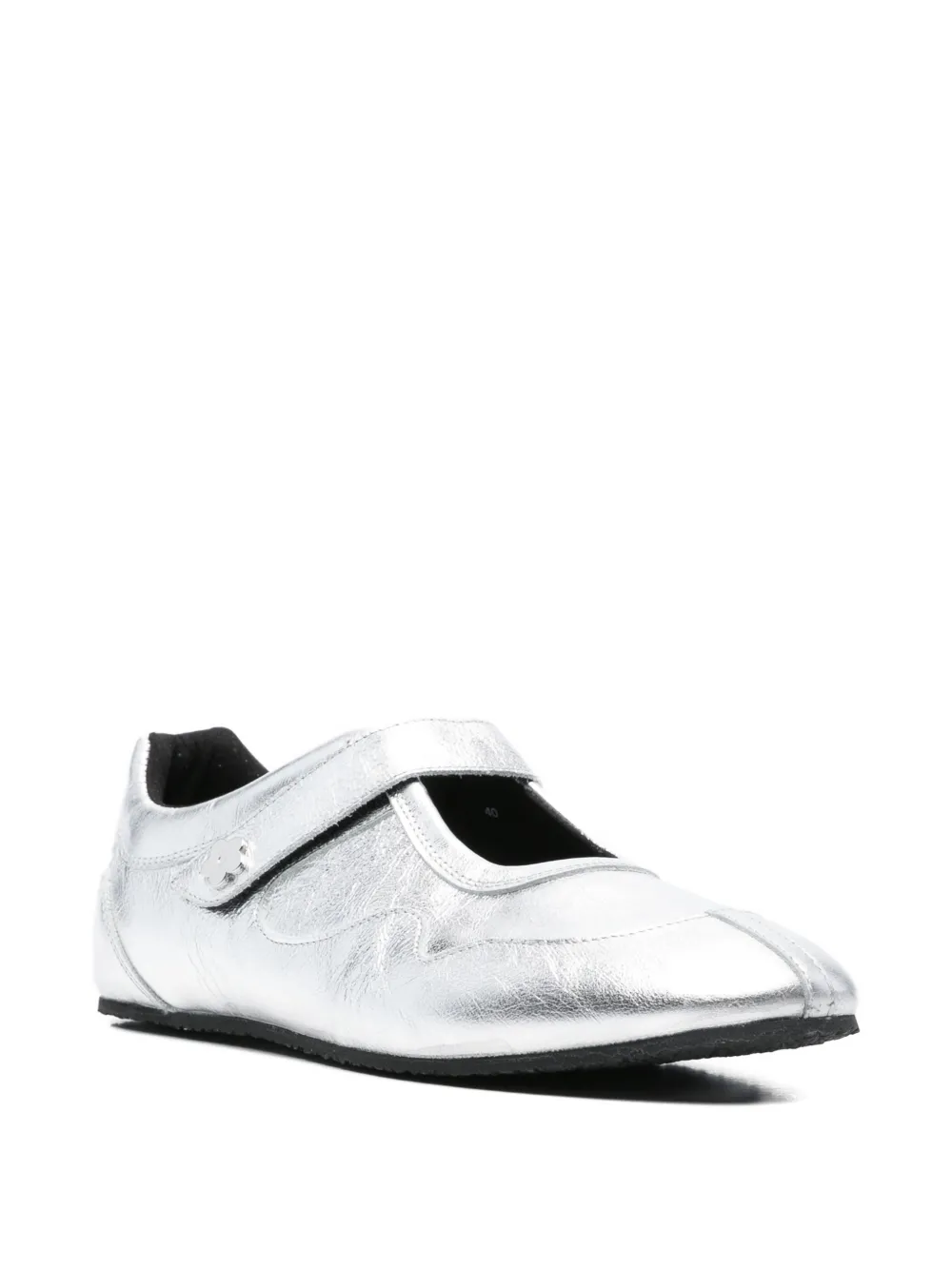 Cecilie Bahnsen Cosmo leren sneakers Zilver