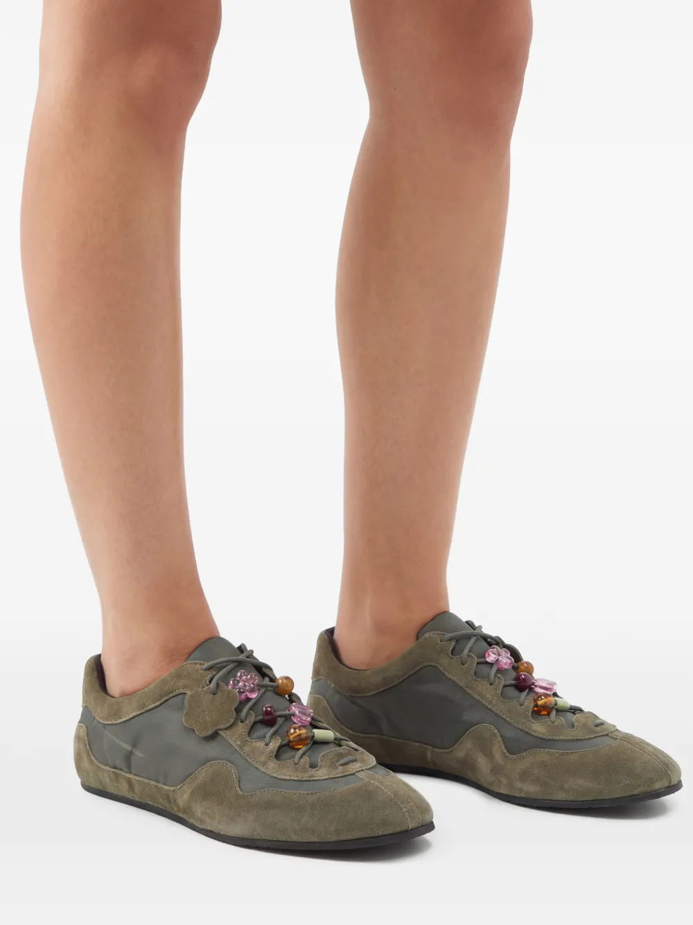 Cecilie Bahnsen Blaise suède sneakers Groen