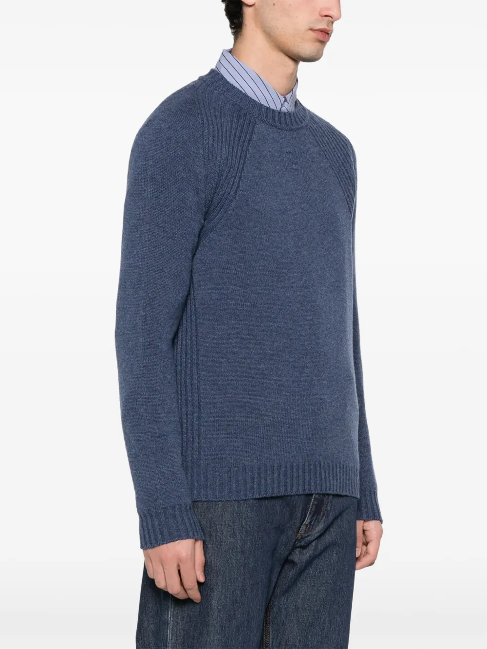  Fendi Girocollo Ff Cashmere Jumper - Blue 