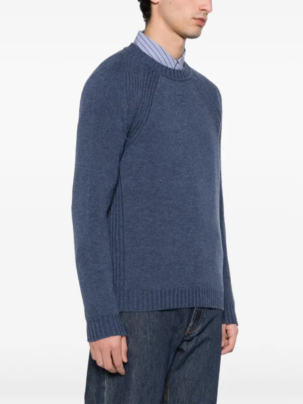 FENDI Girocollo FF Cashmere Jumper | Blue | FARFETCH JO