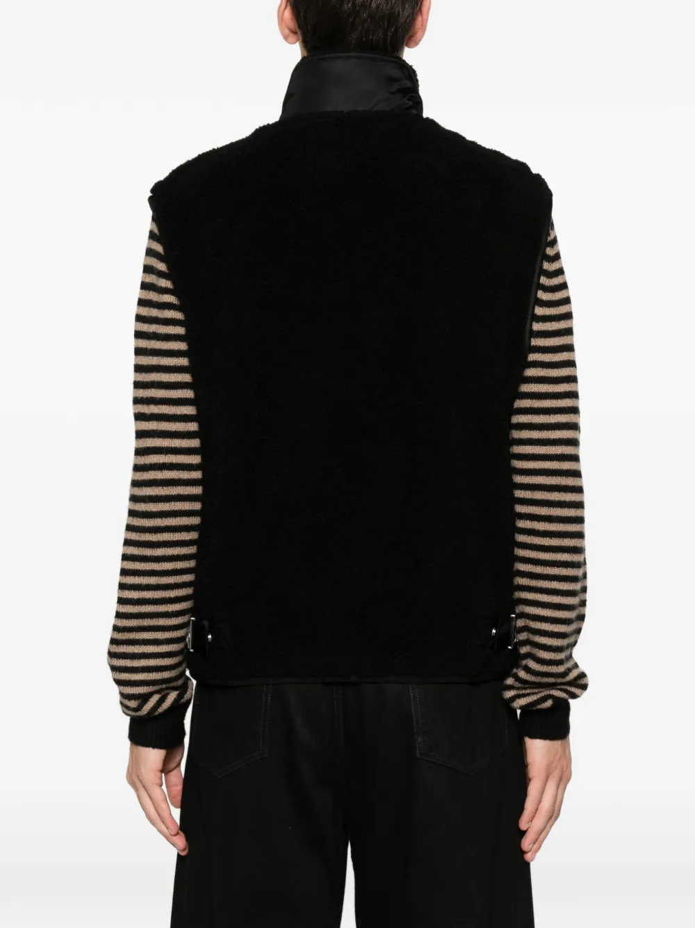 FENDI Gilet met borstzak en rits Zwart