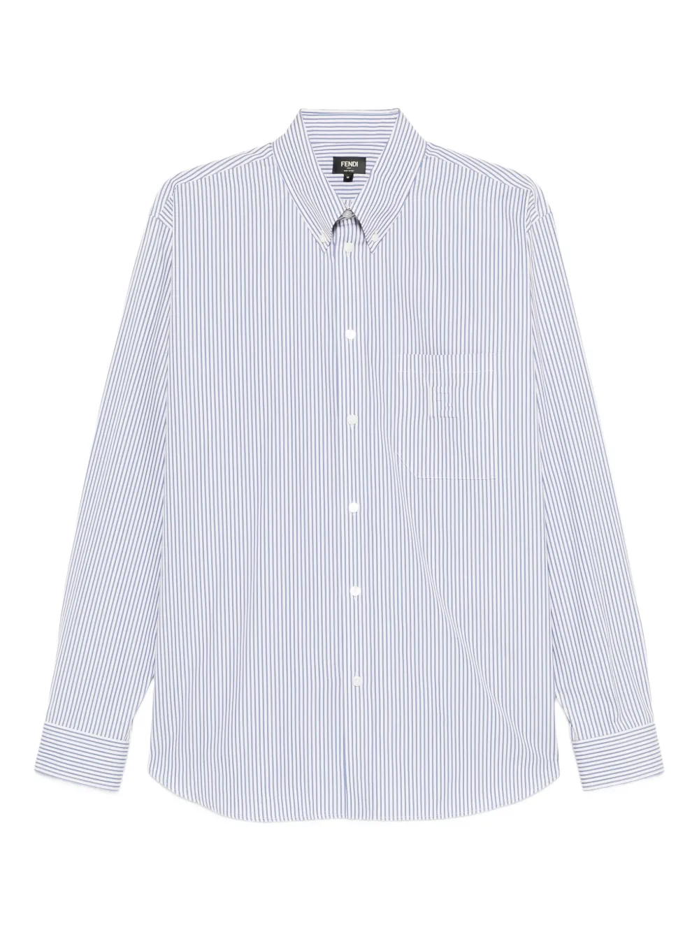 FENDI striped long-sleeved shirt - Bianco