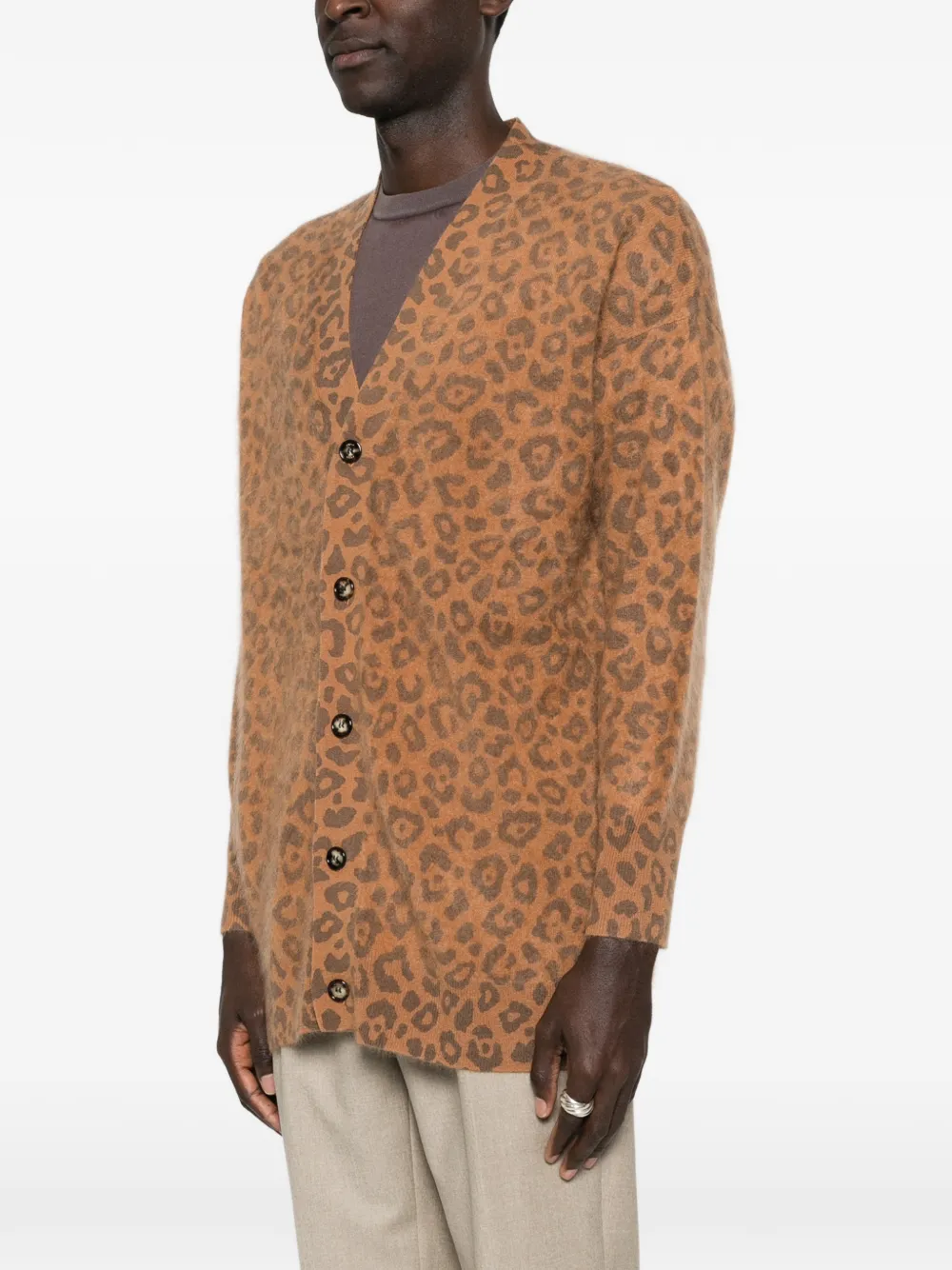  Arch4 Mr Dubois Leopard-print Cardigan - Brown 