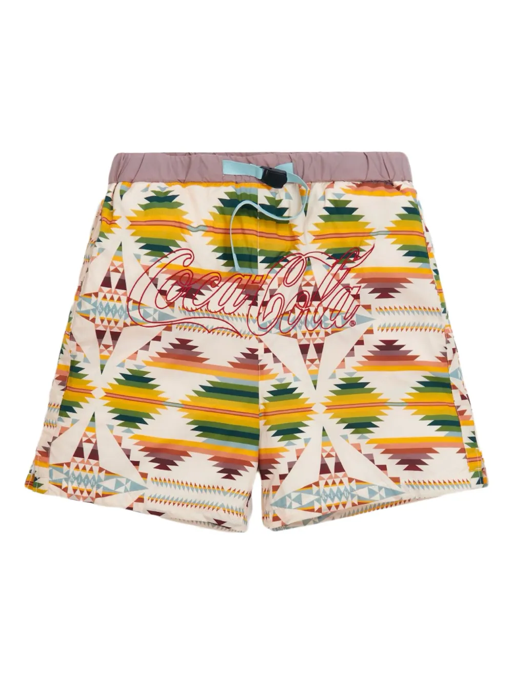 KITH x Coca-Cola x Pendleton patterned swim shorts | Neutrals | Image 1