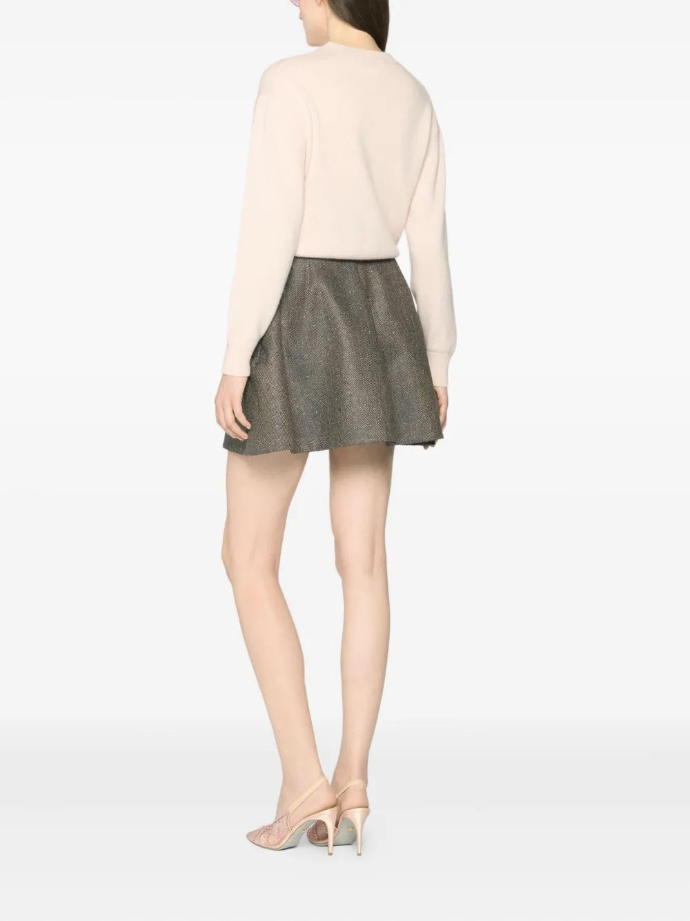 Genny Gebreide top verfraaid met kwastjes Beige