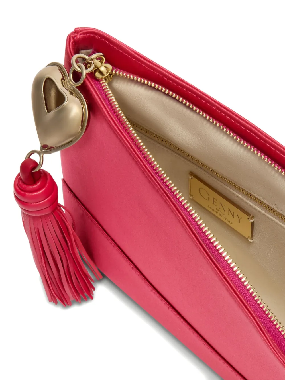 Genny Tassel-detailing Clutch Bag In Pink