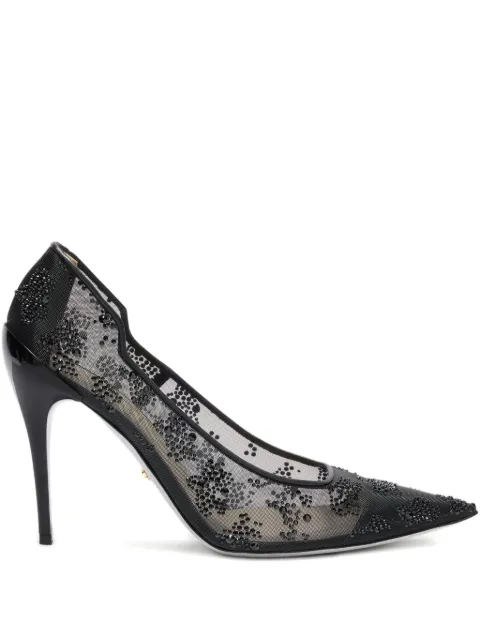 Genny crystal-embellished pointed pumps