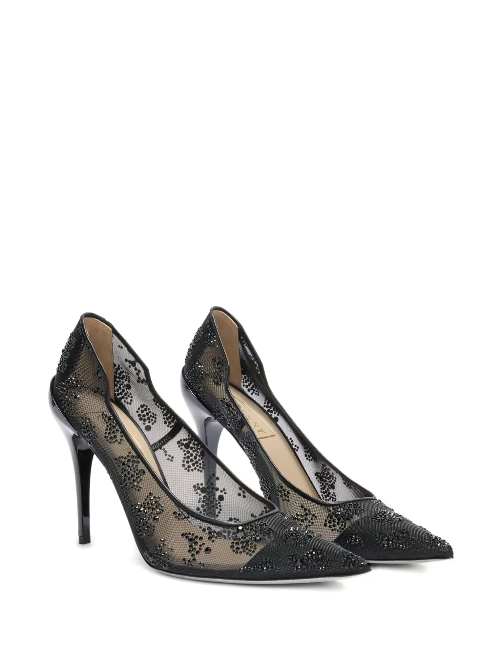 Genny crystal-embellished pointed pumps | Heeled Pumps | Image 2