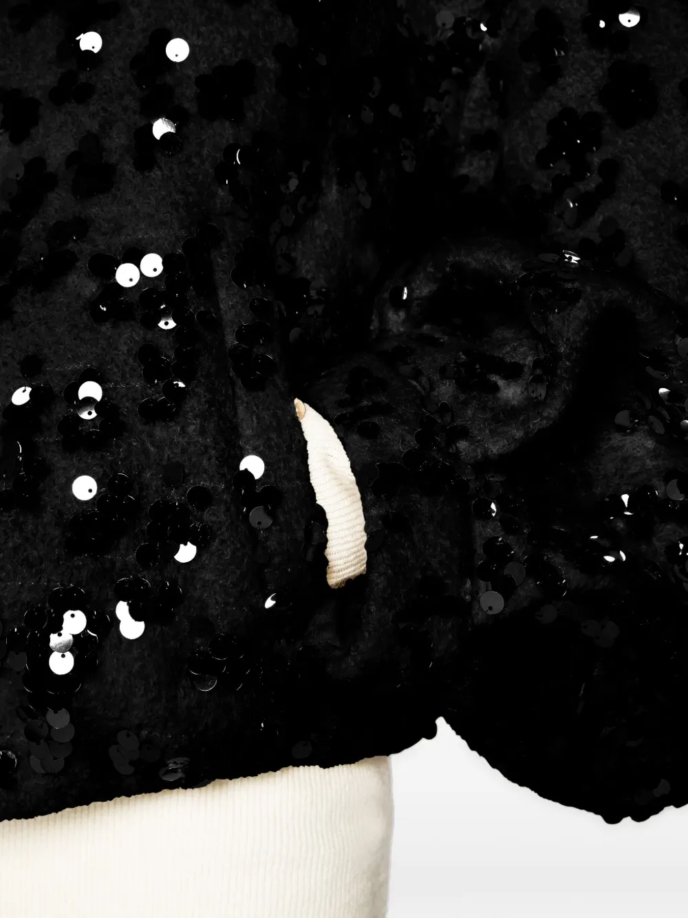 Genny Sequin-embellished Jacket In Black