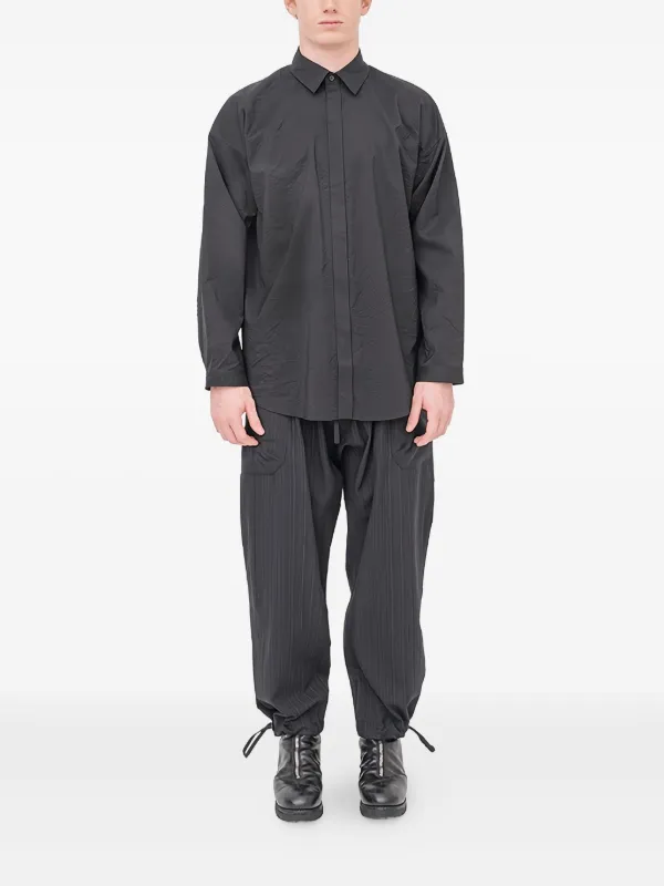 Jan Jan Van Essche concealed-button long-sleeved Shirt | Black