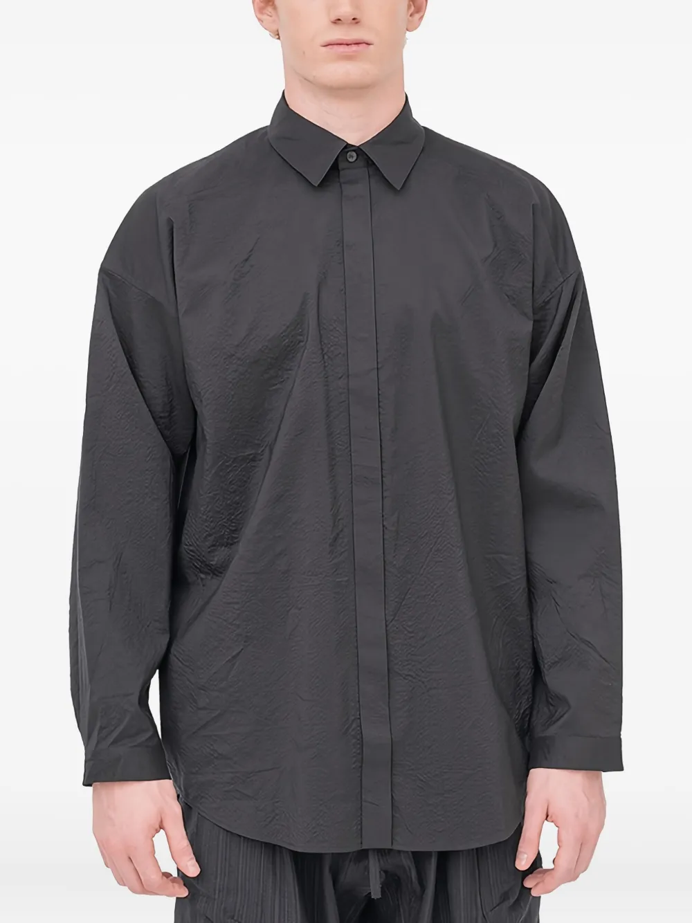 Jan Jan Van Essche camisa manga larga con botones ocultos | negro | Image 1