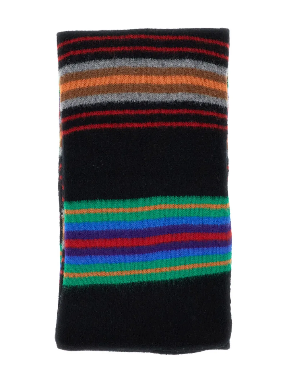 Howlin' College Fun striped-pattern scarf | negro | Image 1
