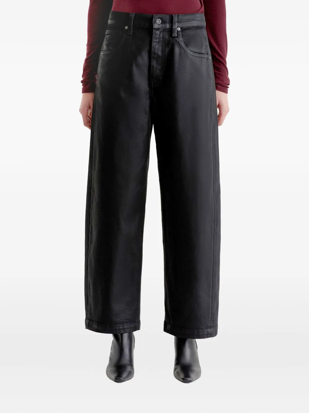 AG Jeans Hattie ベルトループ ジーンズ - ブラック AG Jeans Hattie ベルトループ ジーンズ - ブラック