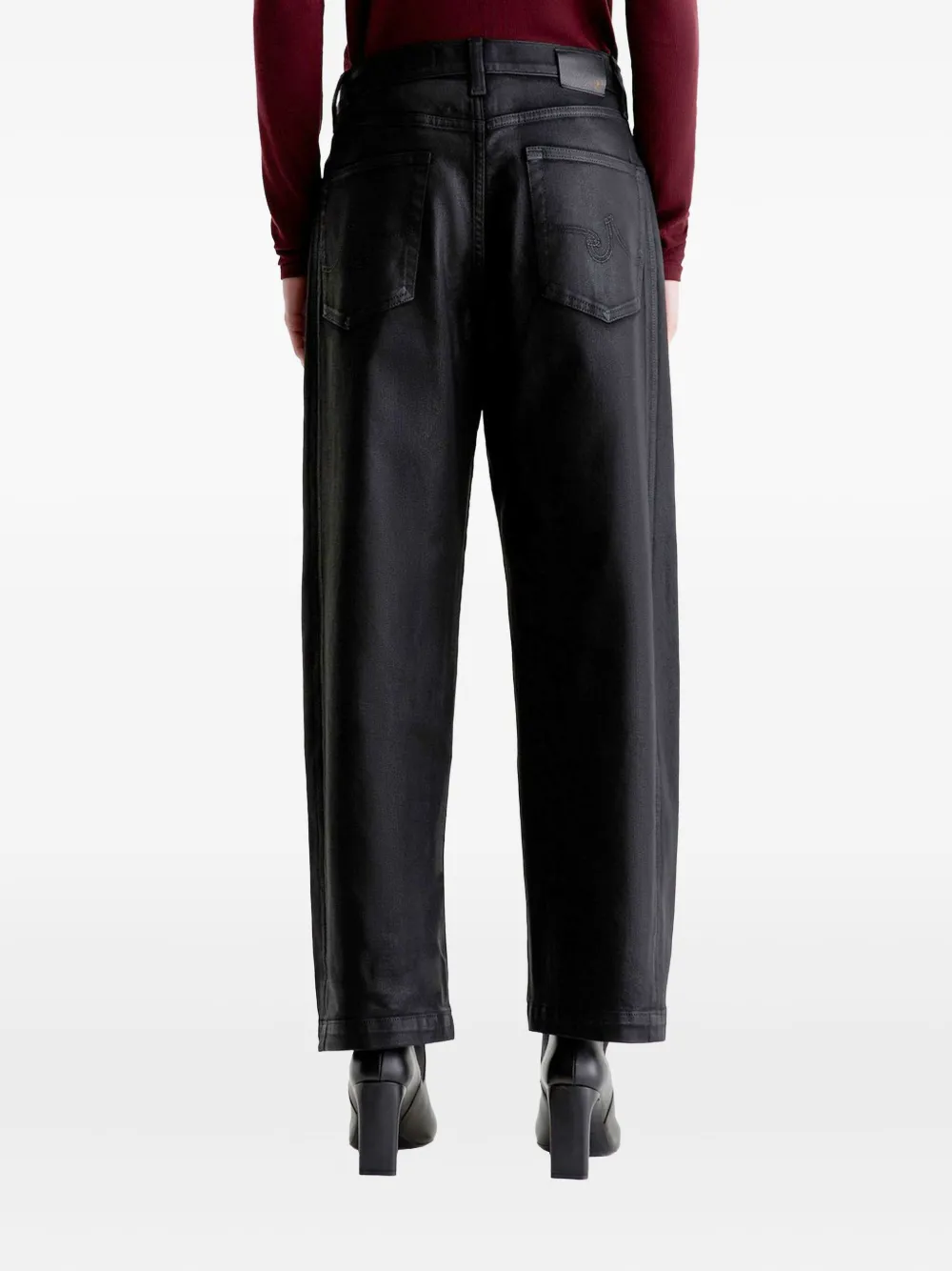 AG Jeans Hattie jeans met vijf zakken en riemlussen Zwart