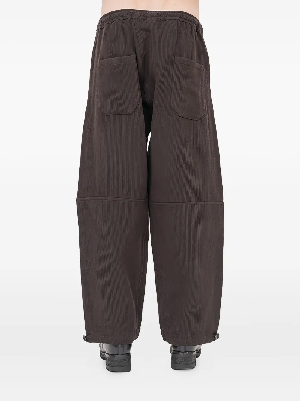  Jan Jan Van Essche Corduroy Elasticated Trousers - Brown 