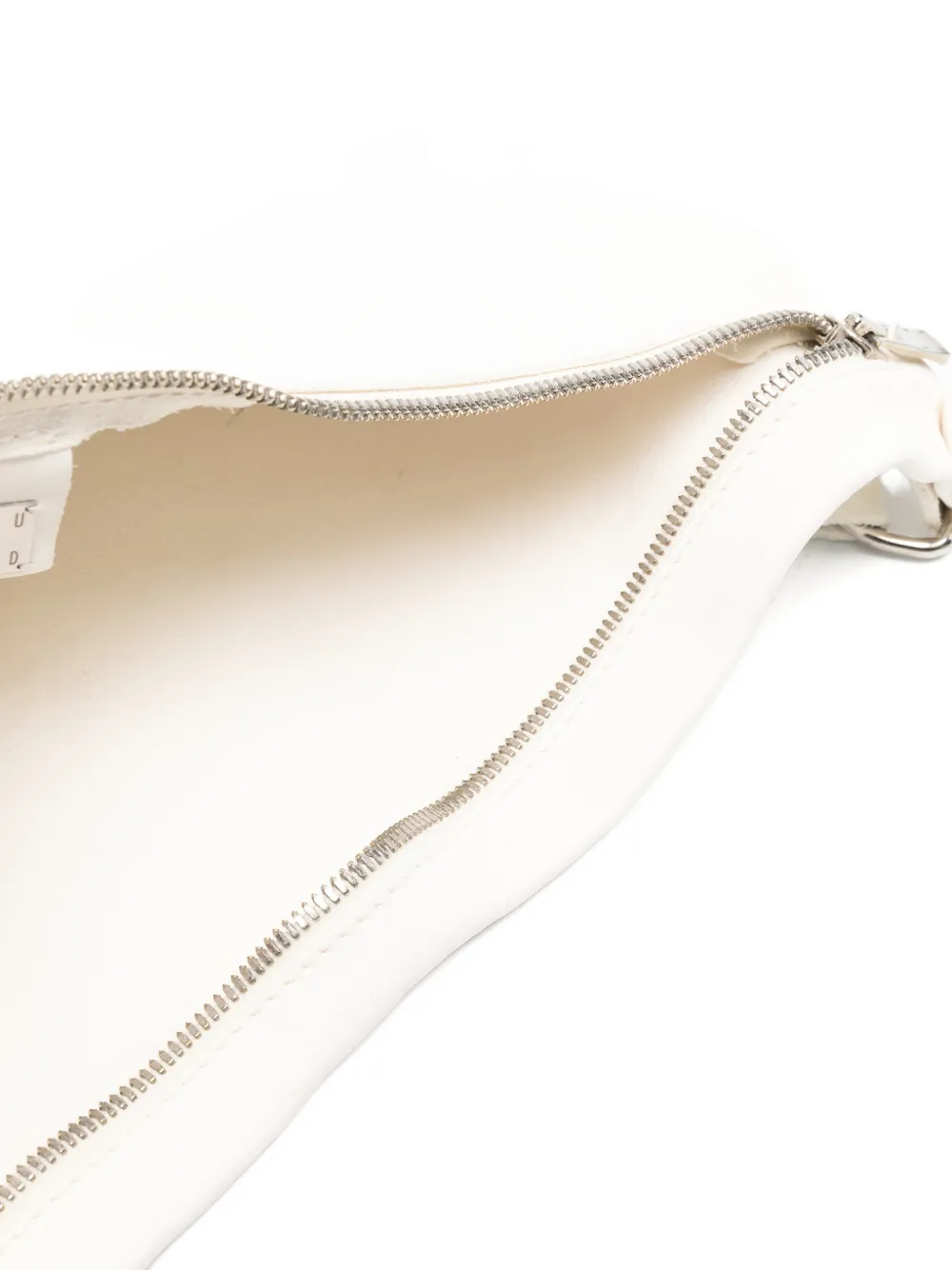 Guidi zip-up leather shoulder bag Wit