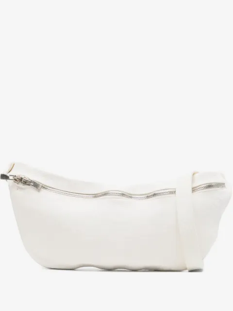 Guidi zip-up leather shoulder bag