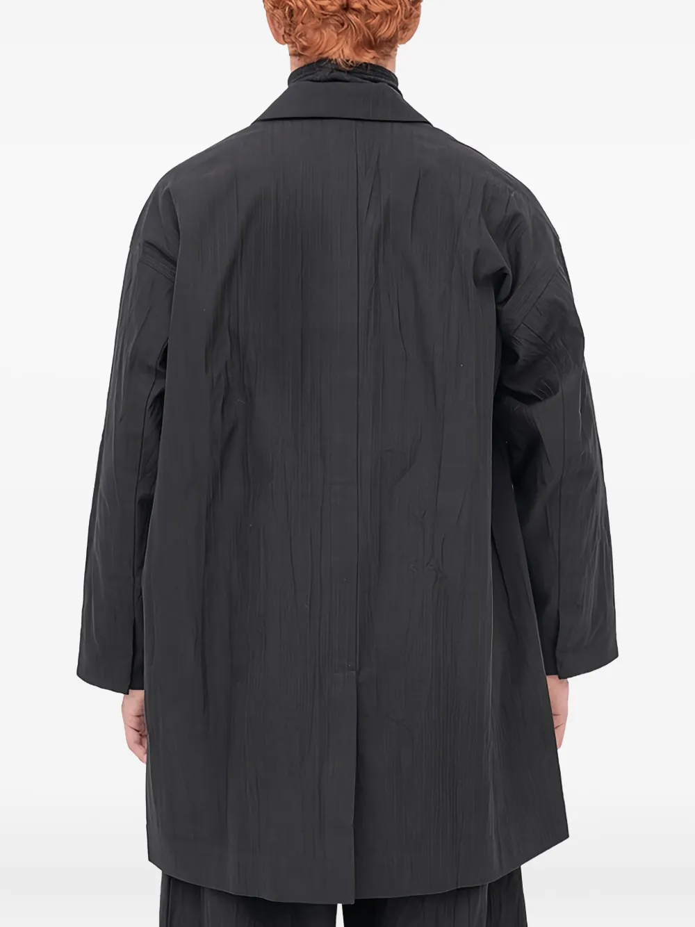 Jan-jan Van Essche Button-fastening Coat In Black