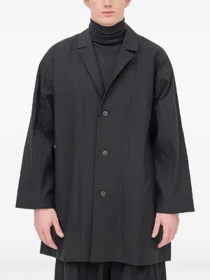 DEVOA コート ストライプ Devoa ストライプ シングルコート | ブラック | FARFETCH JP