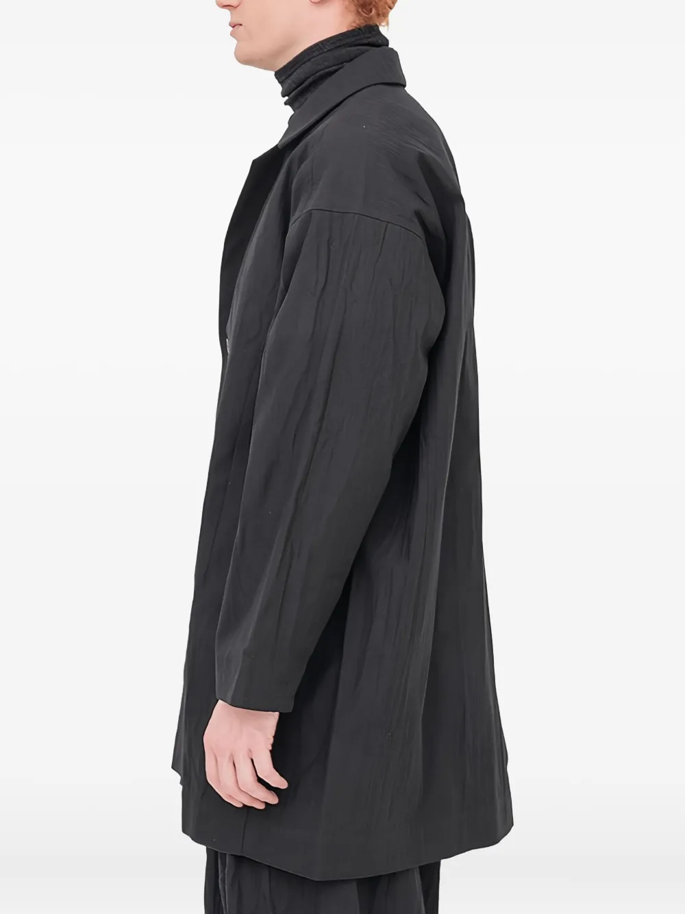 Jan-jan Van Essche Button-fastening Coat In Black