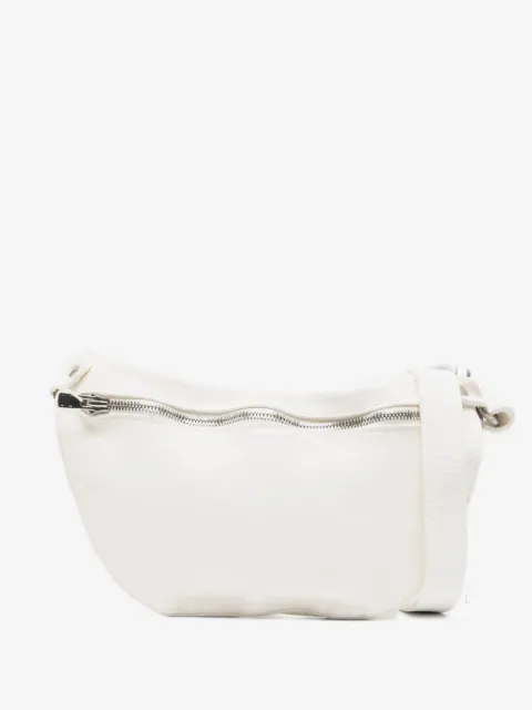 Guidi zip-up leather shoulder bag