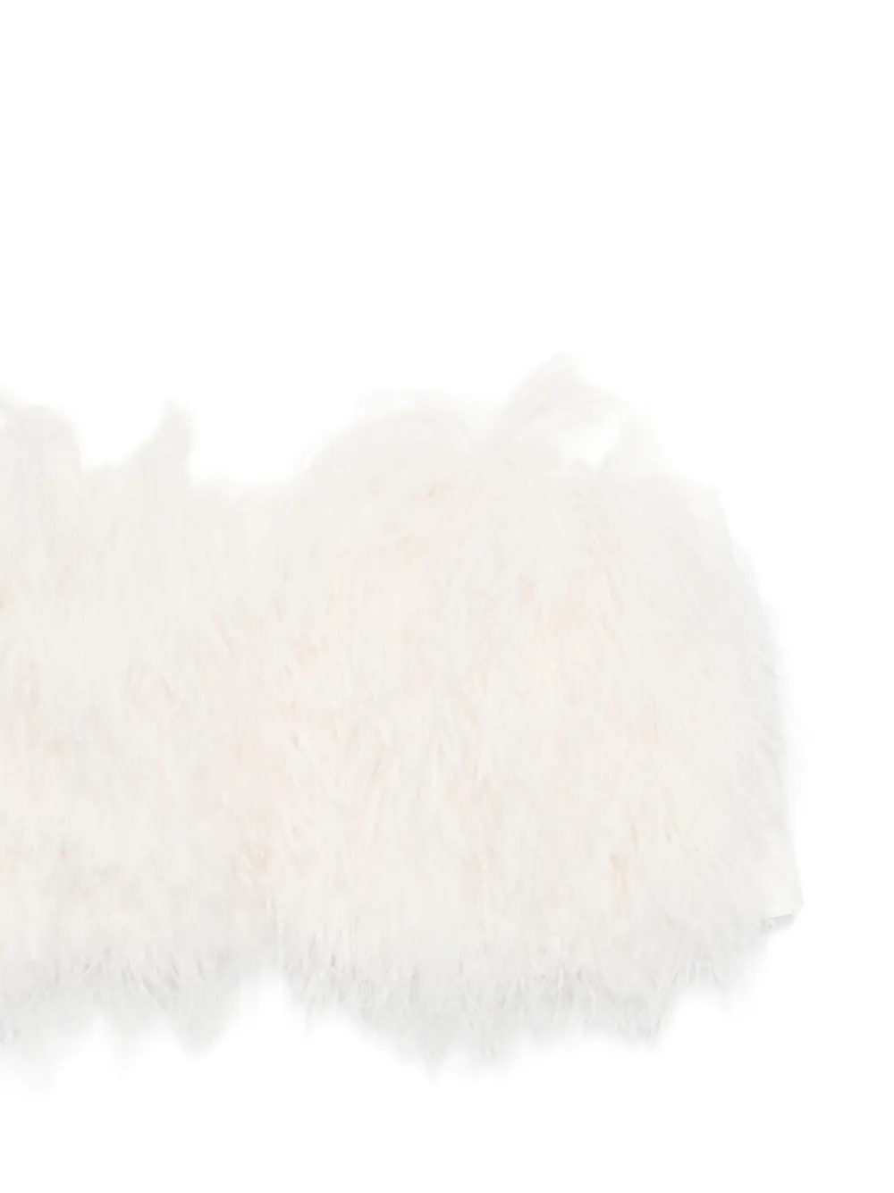 David Koma Feather Strap Mini Dress In White