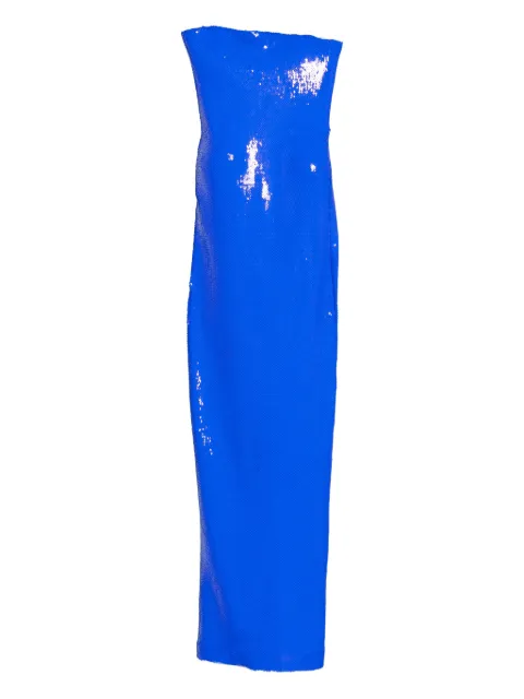 David Koma sequinned strapless maxi dress
