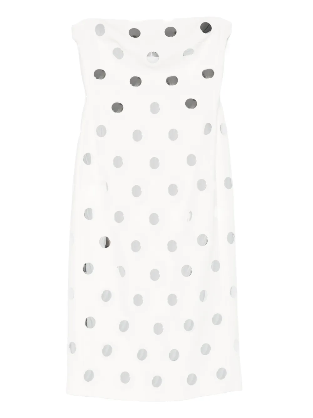 David Koma polka-dot dress - White