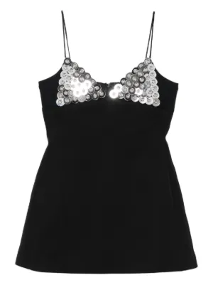 david koma embellished floral applique cady mini dress David Koma Embellished Floral-appliqu Cady Mini Dress in Purple