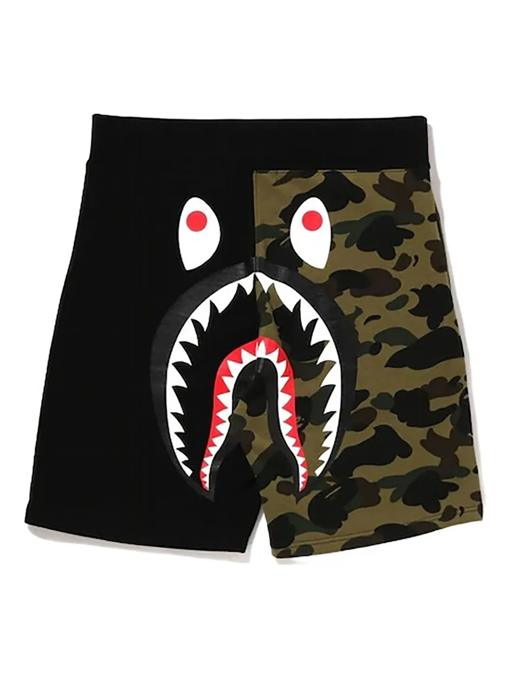 A Bathing Ape Shark Camouflage Sweat Shorts In Multi