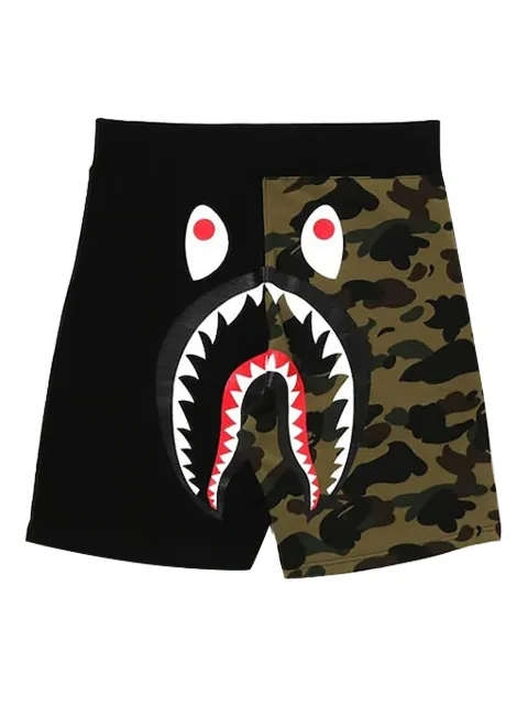 A BATHING APE® shark camouflage sweat shorts