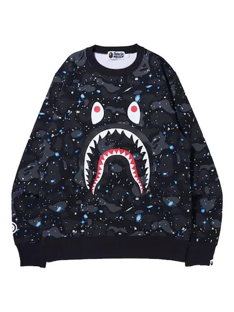 A BATHING APE® space camo shark crewneck