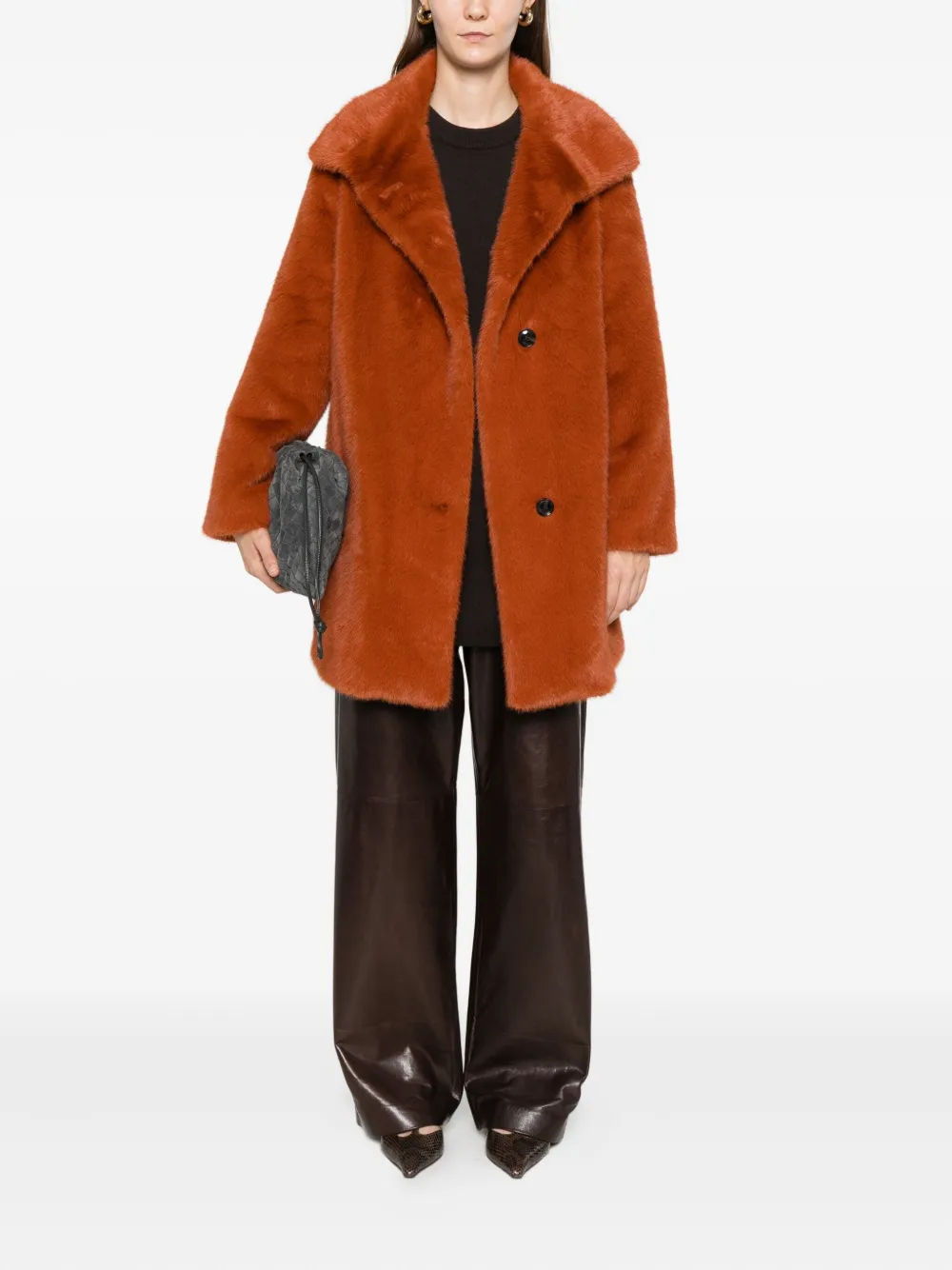 PS Paul Smith faux fur single-button coat | Single Breasted Coats | Image 2