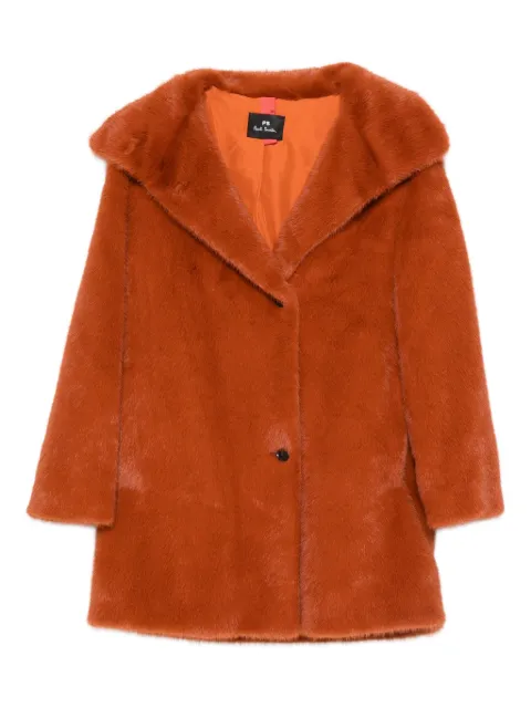 PS Paul Smith faux fur single-button coat