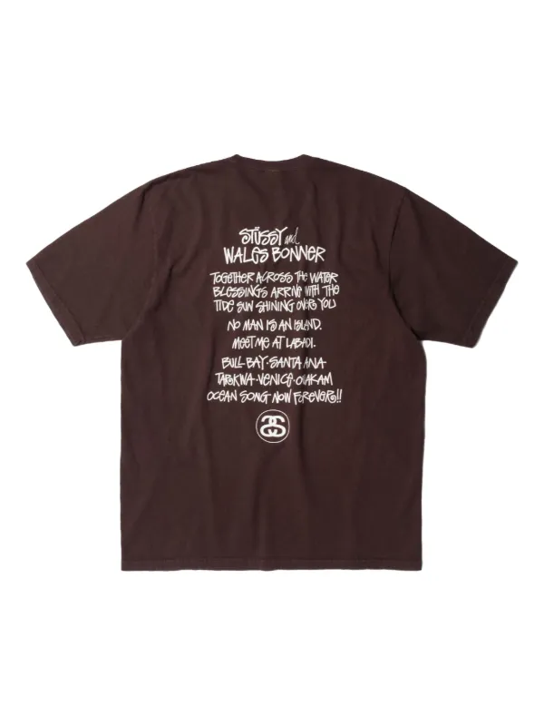 Stüssy x Wales Bonner Ocean Song T-shirt | Brown | FARFETCH
