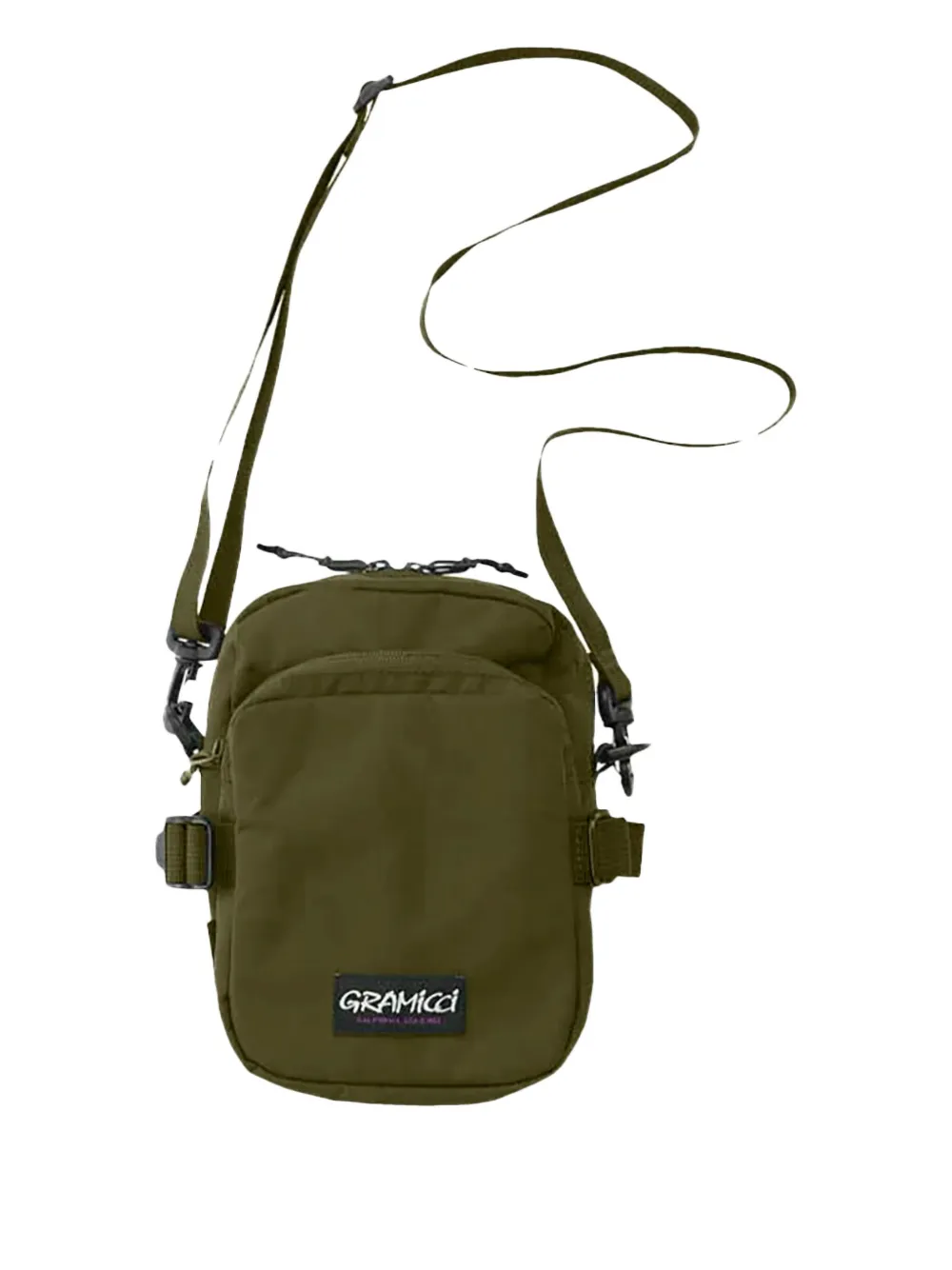 Gramicci Borsa a spalla mini con logo - Verde