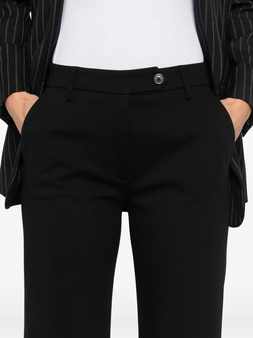 True Royal Bianca Side-pocket Trousers In Black