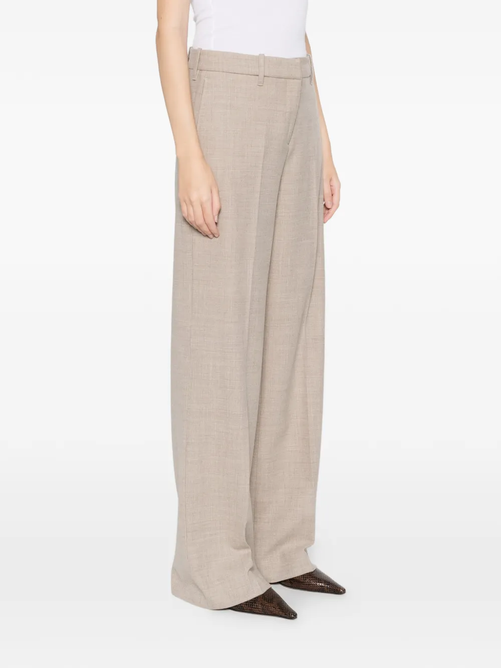 True Royal Niky High-waisted Trousers In Gold