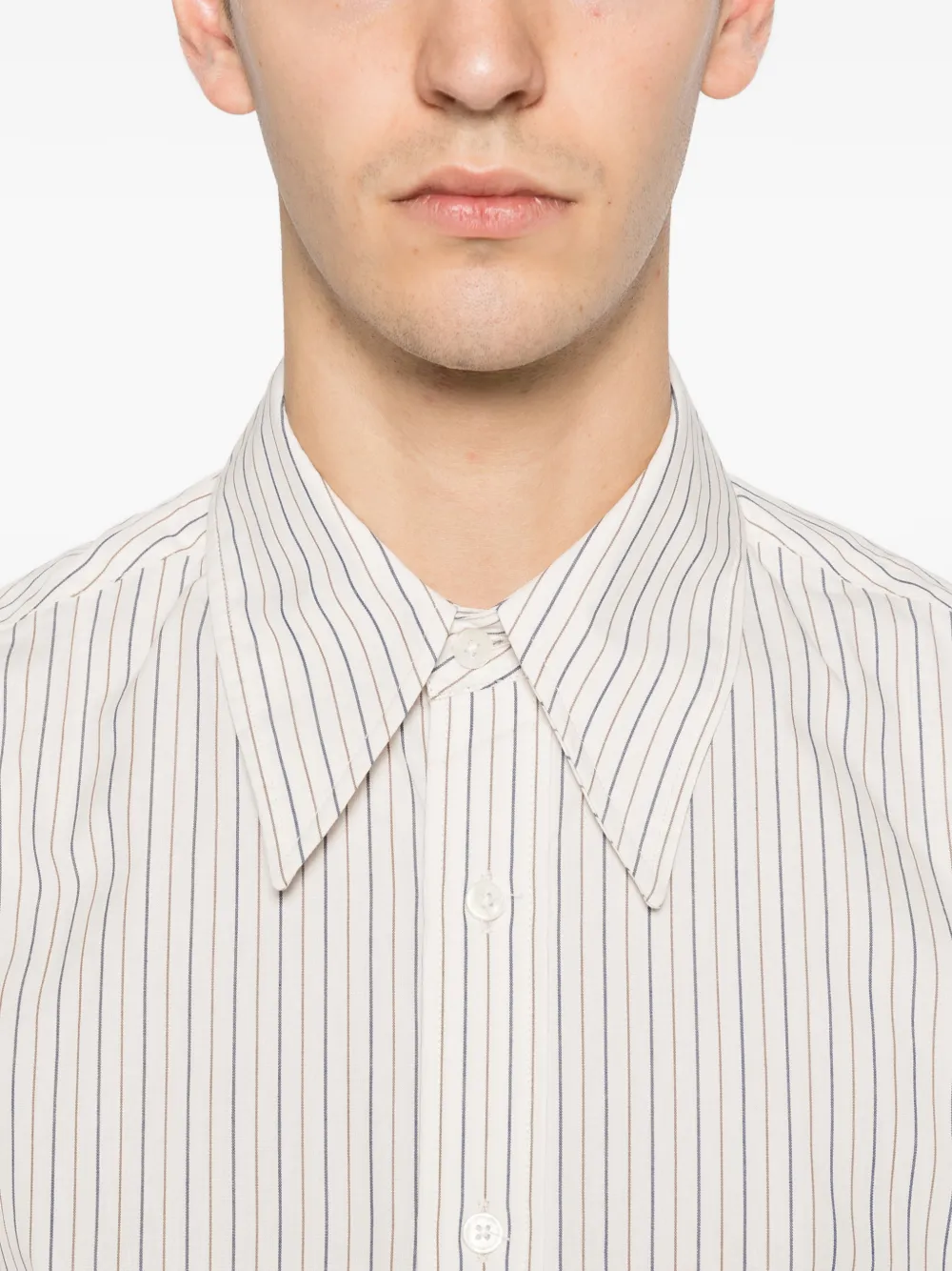 Tonywack Striped Shirt In White