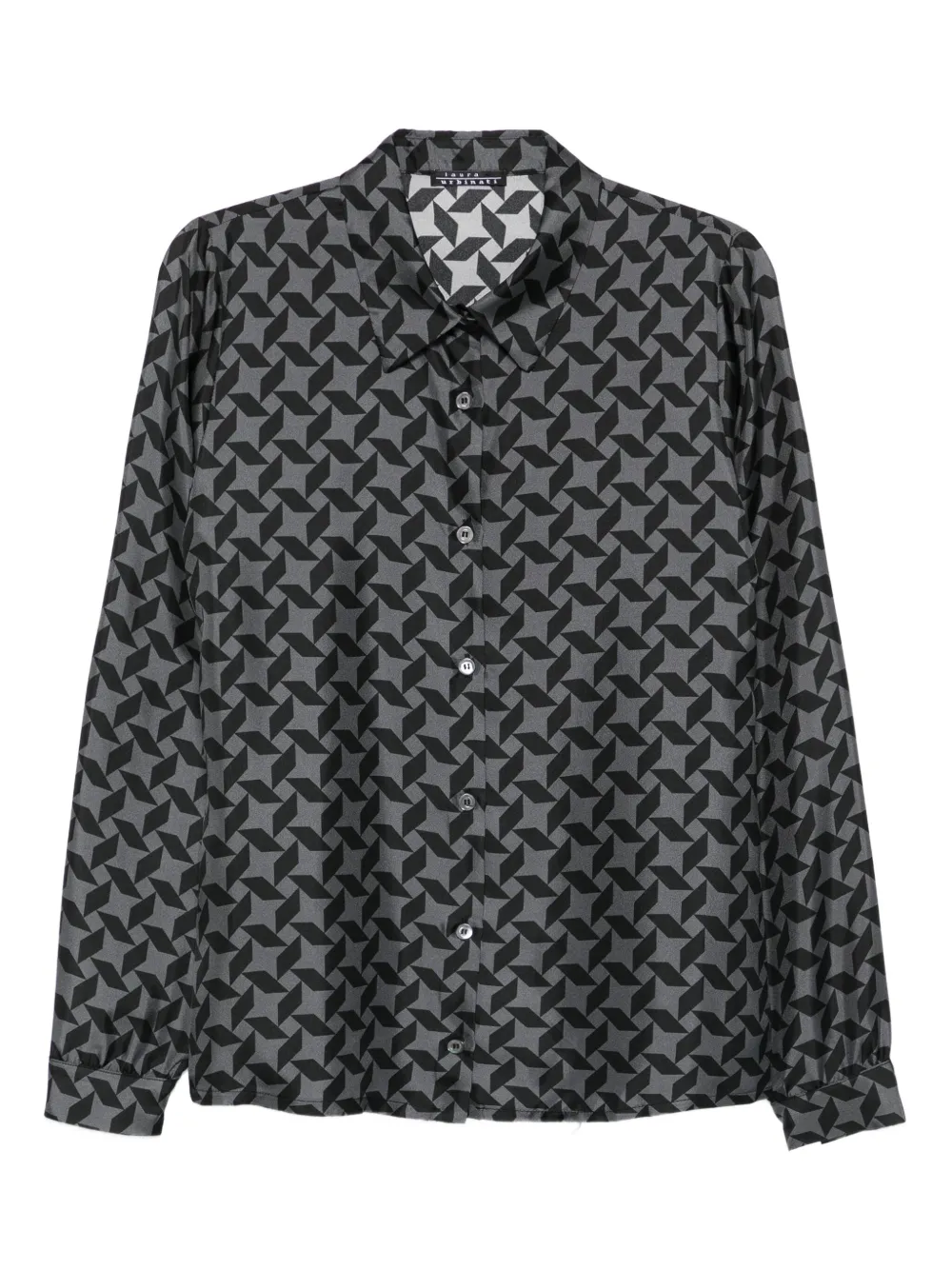 LAURA-URBINATI camisa con estampado geométrico | gris | Image 1