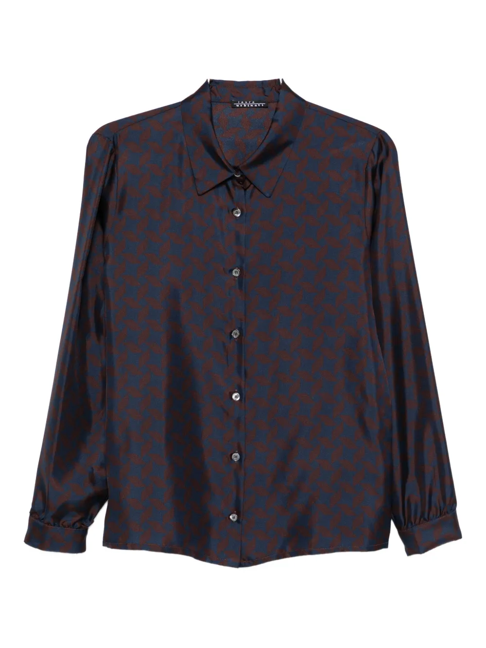 Laura Urbinati Trapezoidal-print Shirt In Blue
