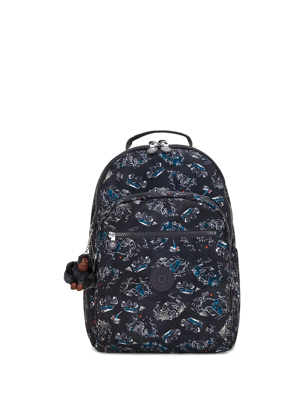 kipling zip patterned backpack | Blue | Image 1