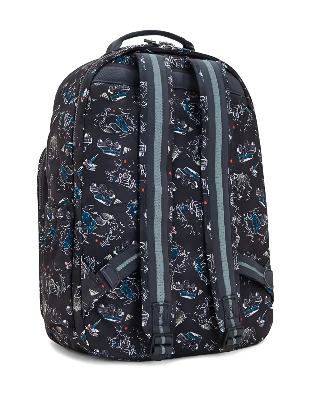 Kipling Zip Patterned Backpack In Blue