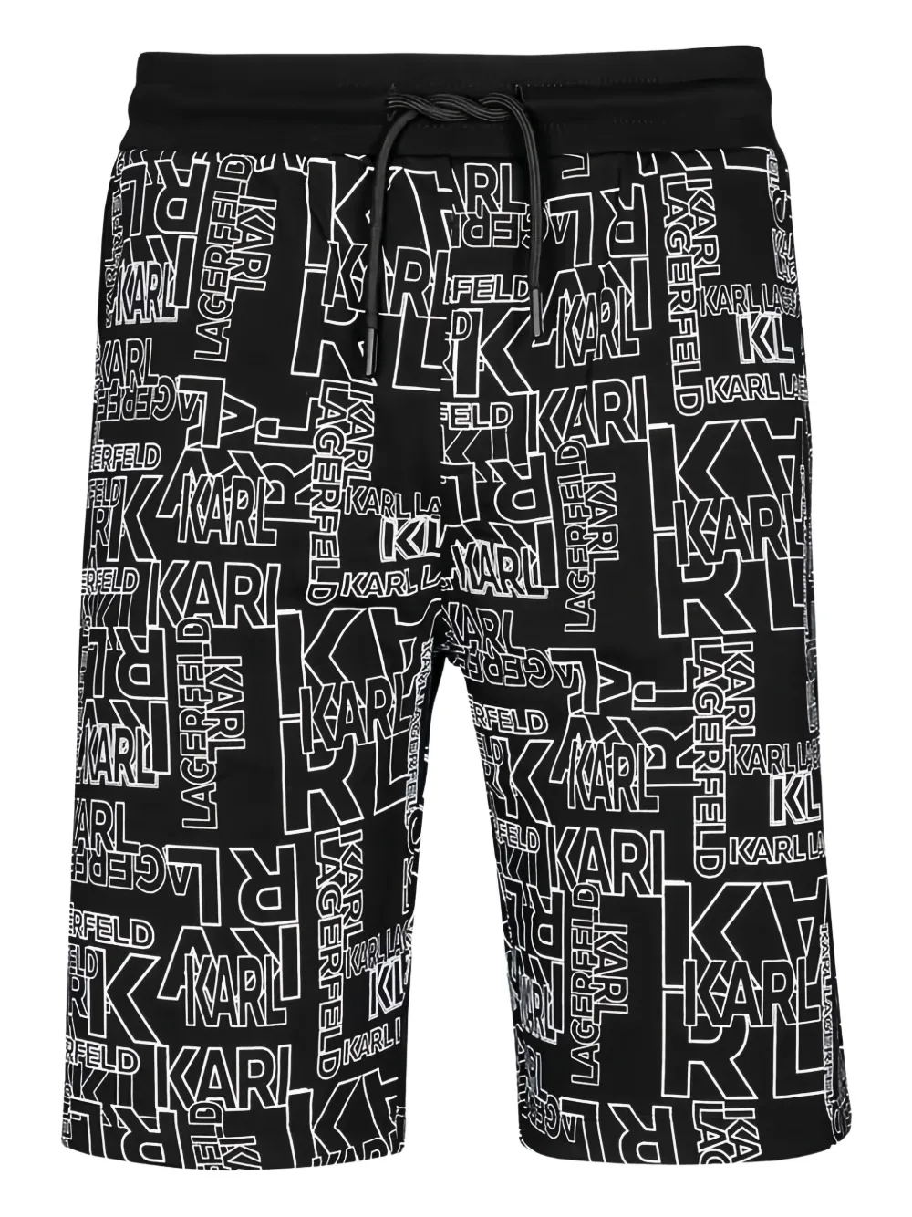Karl Lagerfeld short à logo et détails de clous | noir | Image 1