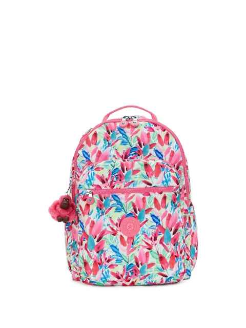 kipling Flamingo Leaves Rucksack